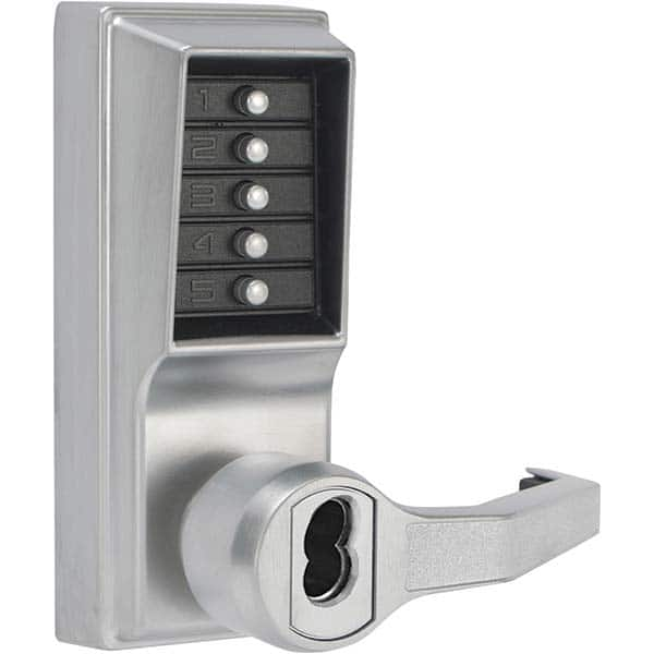 Lever Locksets, Type: Push-button Lock, Door Thickness: 1-3/4, Back Set: 2-3/4, For Use With: Commercial Doors, Finish/Coating: Satin Chrome, Material: Steel MPN:LR1076S-26D-41