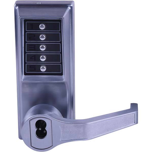 Lever Locksets, Type: Push-button Lock, Door Thickness: 1-3/4, Back Set: 2-3/4, For Use With: Commercial Doors, Finish/Coating: Satin Chrome, Material: Steel MPN:LR8146B-26D-41