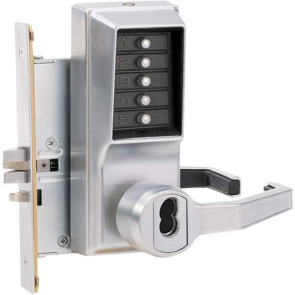 Lever Locksets, Type: Push-button Lock, Door Thickness: 1-3/4, Back Set: 2-3/4, For Use With: Commercial Doors, Finish/Coating: Satin Chrome, Material: Steel MPN:R8146R-26D-41