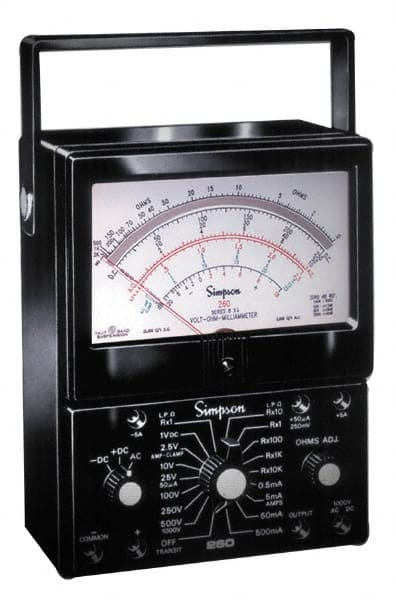 Analog & Manual Ranging Multimeter: 1,000 VAC/VDC MPN:12211