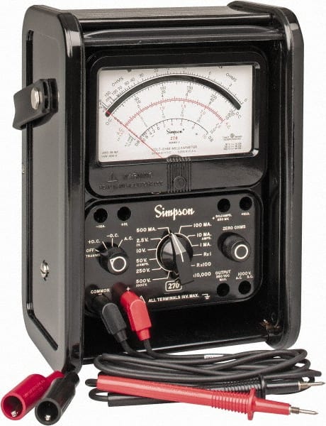 Analog & Manual Ranging Multimeter: 1,000 VAC/VDC MPN:12227