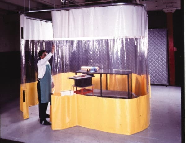 10 Ft. Wide x 8 Ft. High, 14 mil Thick Laminated Polyester Vinyl Welding Curtain Kit Wall Partition MPN:14071108