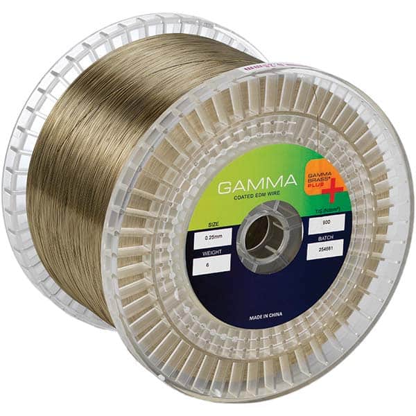Electrical Discharge Machining Wire, Wire Material: Brass , Wire Coating: Gamma , Outside Diameter (Decimal Inch - 4 Decimals): 0.0080  MPN:GBP-20H132