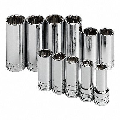 Socket Set Chrome 3/8 in 12 Pt MPN:1871