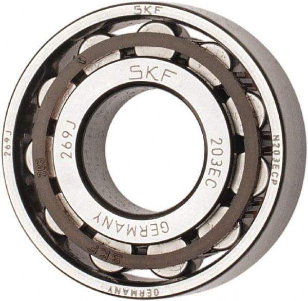 17mm Bore Diam, 40mm Outside Diam, 12mm Wide Cylindrical Roller Bearing MPN:N 203 ECP