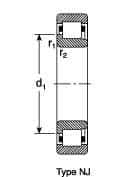 50mm Bore Diam, 90mm Outside Diam, 20mm Wide Cylindrical Roller Bearing MPN:N 210 ECP