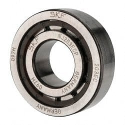 17mm Bore Diam, 40mm Outside Diam, 12mm Wide Cylindrical Roller Bearing MPN:NJ 203 ECP