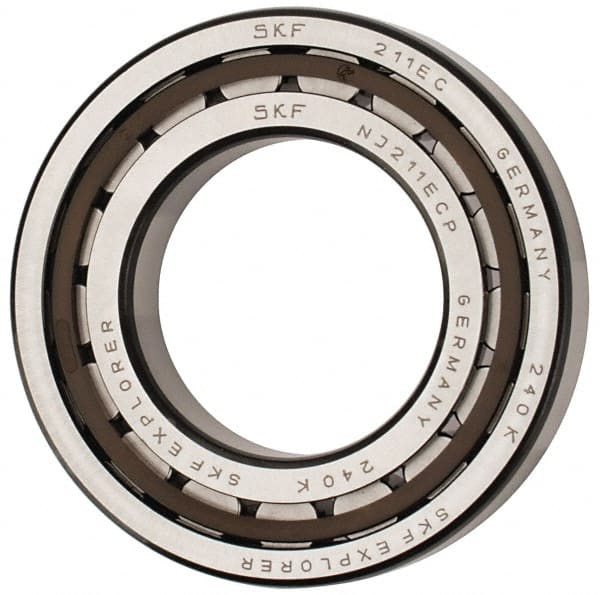 55mm Bore Diam, 100mm Outside Diam, 21mm Wide Cylindrical Roller Bearing MPN:NJ 211 ECP