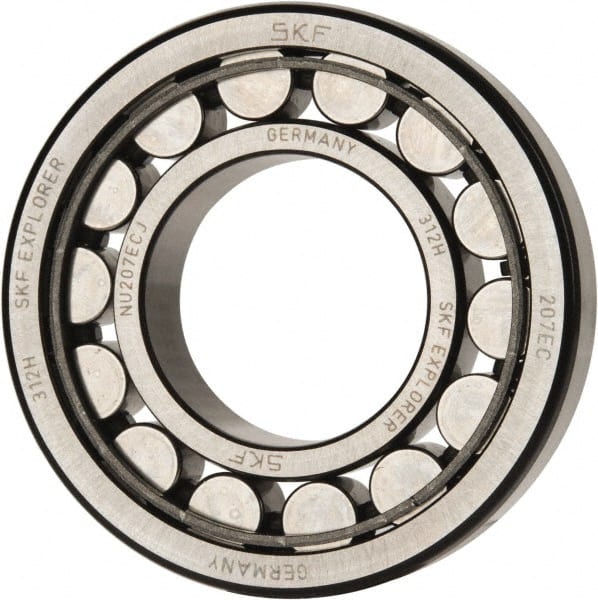 35mm Bore Diam, 72mm Outside Diam, 17mm Wide Cylindrical Roller Bearing MPN:NU 207 ECJ