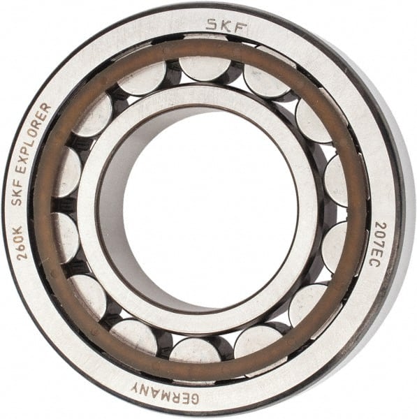 35mm Bore Diam, 72mm Outside Diam, 17mm Wide Cylindrical Roller Bearing MPN:NU 207 ECP