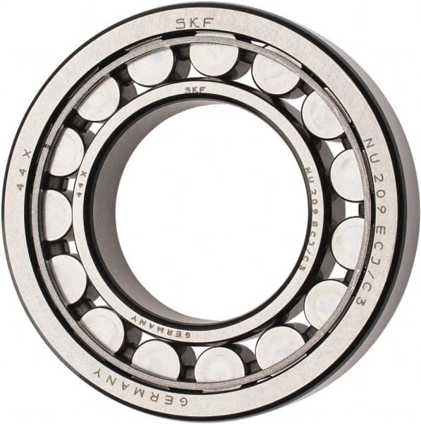 45mm Bore Diam, 85mm Outside Diam, 19mm Wide Cylindrical Roller Bearing MPN:NU 209 ECJ/C3