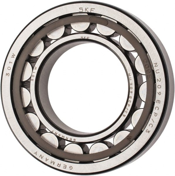 45mm Bore Diam, 85mm Outside Diam, 19mm Wide Cylindrical Roller Bearing MPN:NU 209 ECP/C3