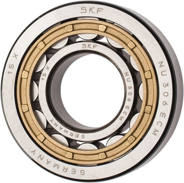 30mm Bore Diam, 72mm Outside Diam, 19mm Wide Cylindrical Roller Bearing MPN:NU 306 ECM