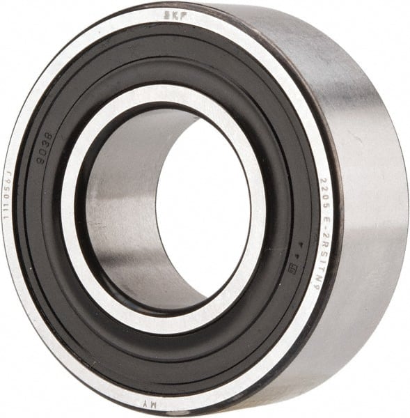 Self-Aligning Ball Bearing: 25 mm Bore Dia, 52 mm OD, 18 mm OAW, Double Seal MPN:2205 E-2RS1TN9