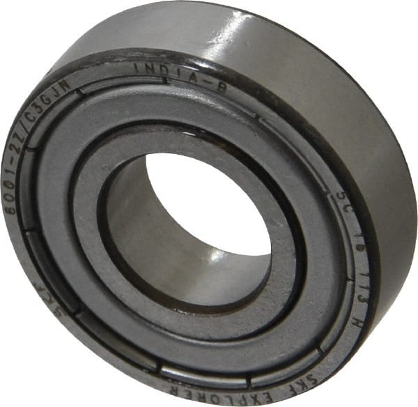 Deep Groove Ball Bearing: 28 mm OD, Double Shield MPN:6001 2ZJEM