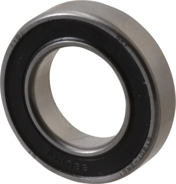 Thin Section Ball Bearing: 12 mm Bore Dia, 21 mm OD, 5 mm OAW, Double Seal MPN:61801-2RS1