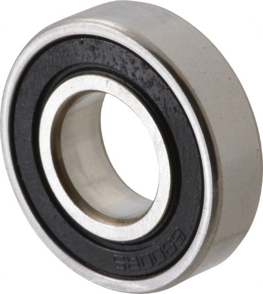 Thin Section Ball Bearing: 10 mm Bore Dia, 22 mm OD, 6 mm OAW, Double Seal MPN:61900-2RS1