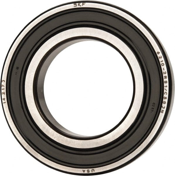 Deep Groove Ball Bearing: 90 mm OD, Double Seal MPN:6210 2RSJEM