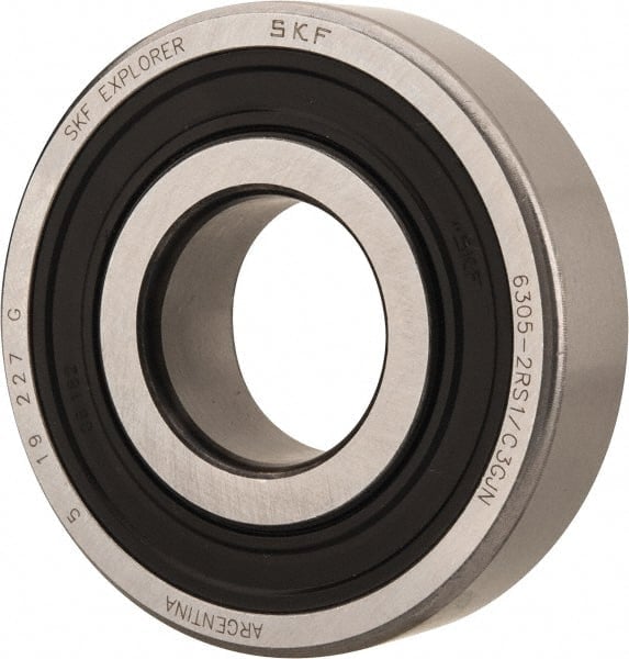 Deep Groove Ball Bearing: 62 mm OD, Double Seal MPN:6305 2RSJEM