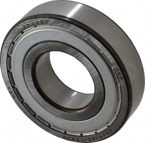 Deep Groove Ball Bearing: 100 mm OD, Double Shield MPN:6309 2ZJEM