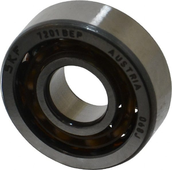 Angular Contact Ball Bearing: 12 mm Bore Dia, 32 mm OD, 10 mm OAW, Without Flange MPN:7201 BEP