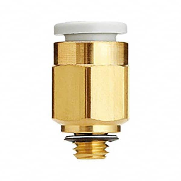 Push-to-Connect Tube Fitting: Male Connector, Straight, M6 x 1 Thread MPN:KQ2H06-M6A