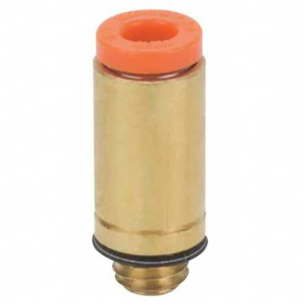 Push-to-Connect Tube Fitting: Hexagon Socket Head Male Connector, #10-32 Thread, 1/4