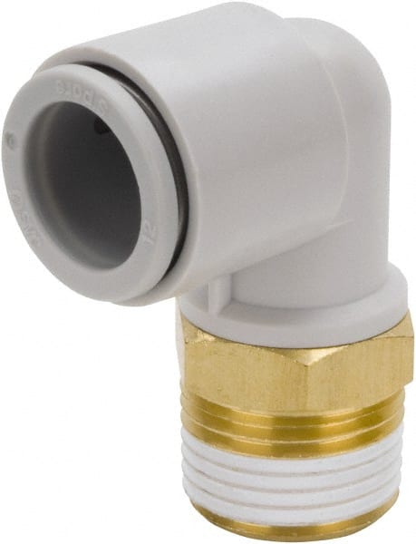 Push-to-Connect Tube Fitting: Male Elbow, 1/4