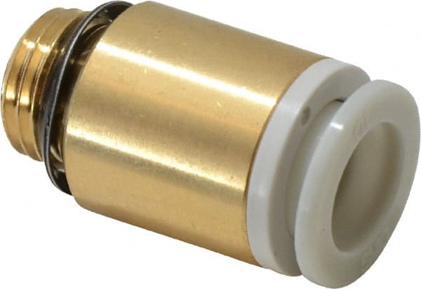 Push-to-Connect Tube Fitting: Male Connector Hex Socket, 1/4