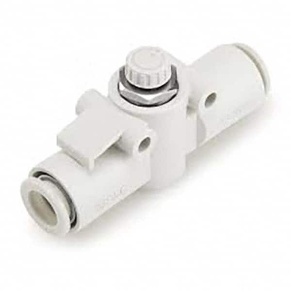 Air Flow Control Valve: Flow Control Offset Inline, Tube, 6mm Tube OD MPN:AS2002F-06