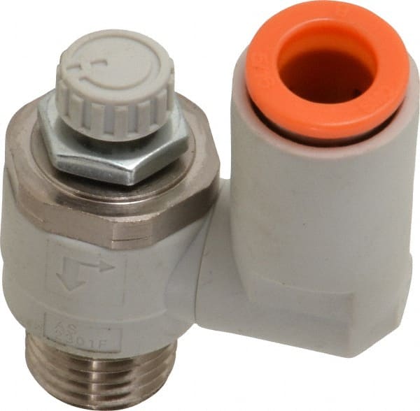 Air Flow Control Valve: Flow Control Offset Inline, Tube x MNPT, 5/16