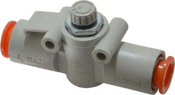 Air Flow Control Valve: In-Line, Tube, 3/8