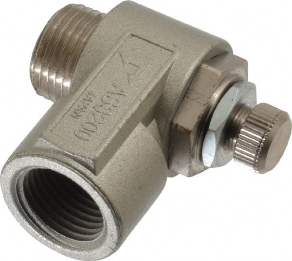 Air Flow Control Valve: Elbow, MNPT x FNPT MPN:AS3200-N03