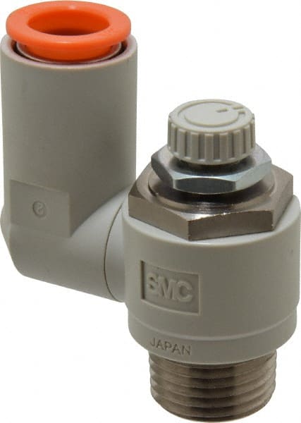 Air Flow Control Valve: Flow Control Offset Inline, 1/2