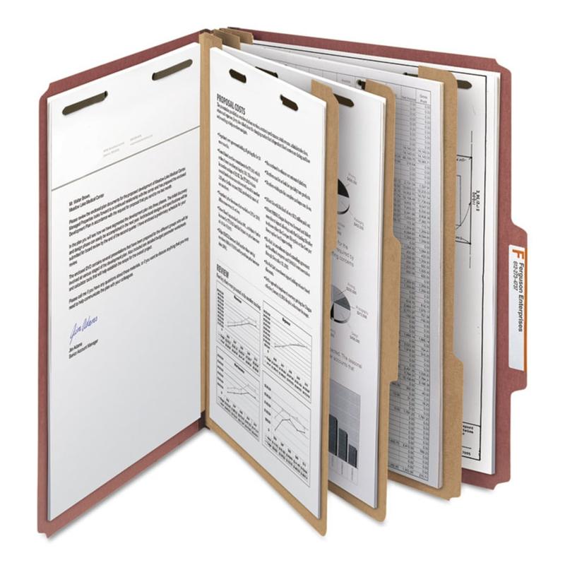 Smead Pressboard Colored Classification Folders, 3in Expansion, Letter Size, Red, Box Of 10 Folders (Min Order Qty 2) MPN:SMD14099