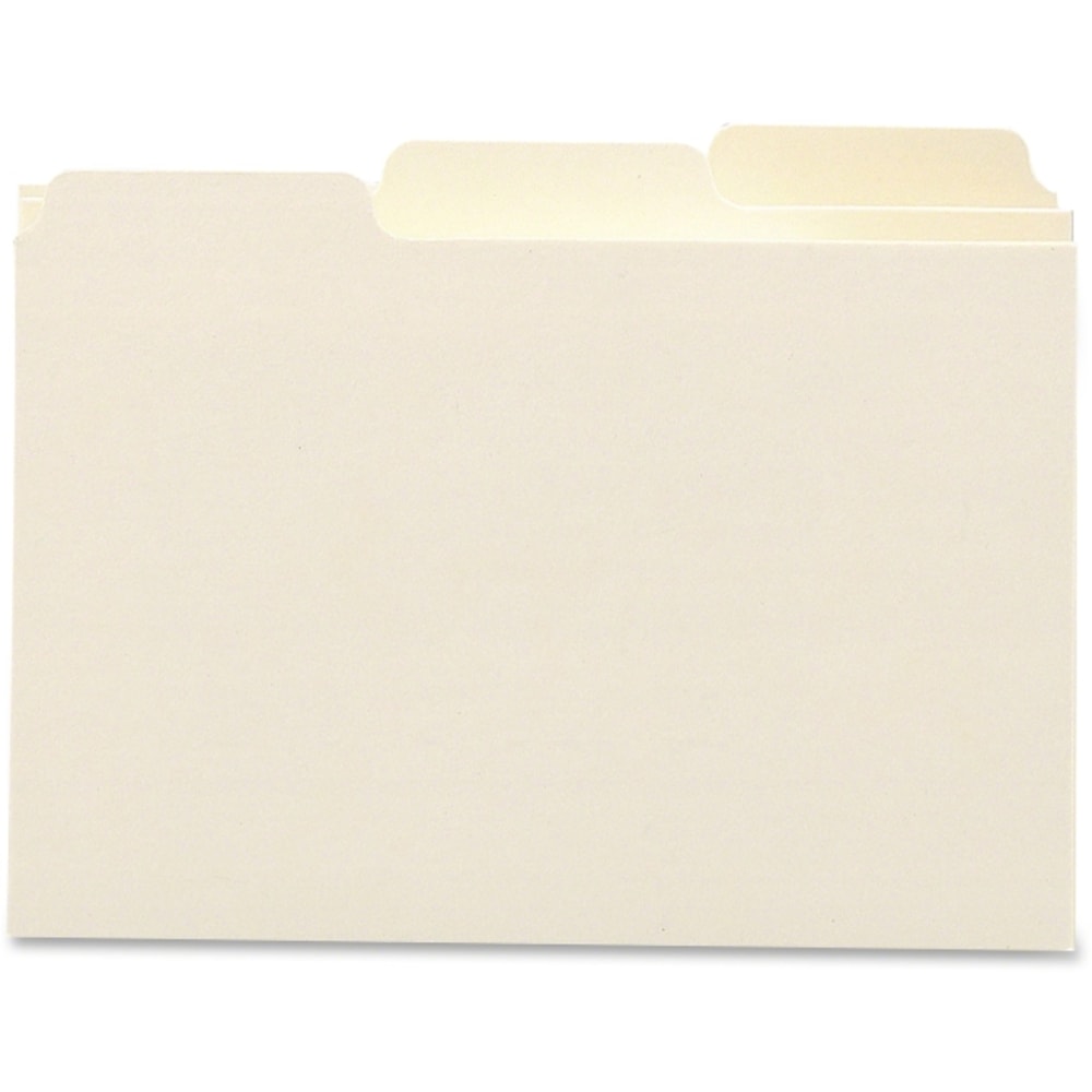 Manila Card Guides, 1/3-Cut Top Tab, Blank, 5 x 8, Manila, 100/Box (Min Order Qty 2) MPN:57030