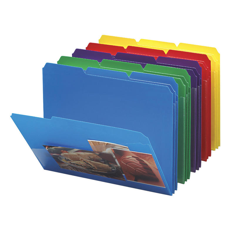 Smead Poly Folders With Slash Pocket, Letter Size, Assorted Colors, Pack Of 30 (Min Order Qty 2) MPN:10540