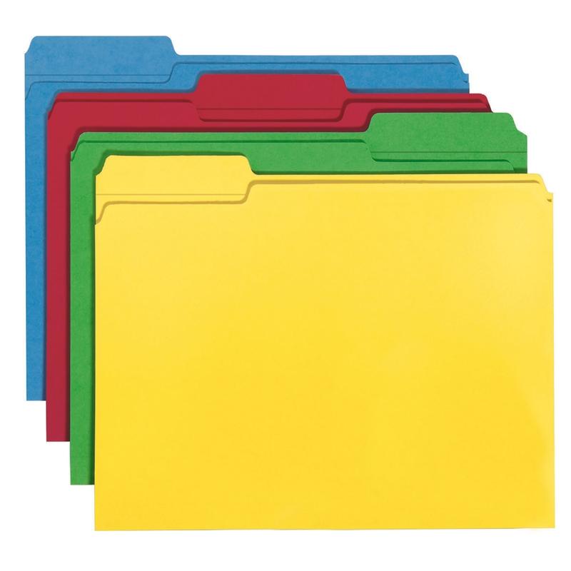 Smead Color File Folders, Letter Size, 100% Recycled, Assorted Colors, Box Of 100 (Min Order Qty 2) MPN:12008