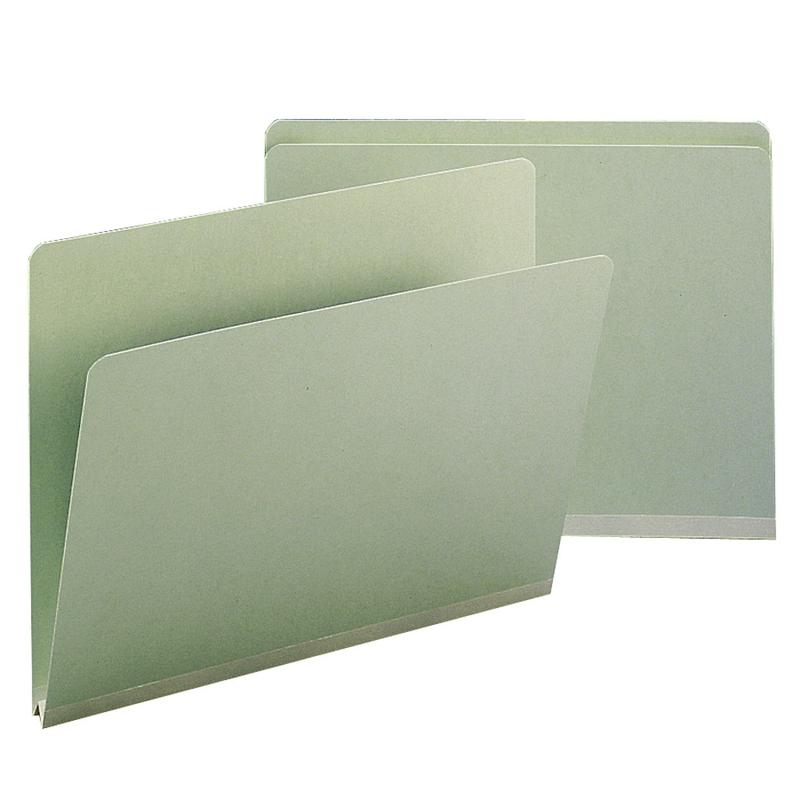 Smead Pressboard Top-Tab Folders, Straight Cut, 11 3/4in x 9 1/2in, Gray/Green, Pack Of 25 MPN:13200