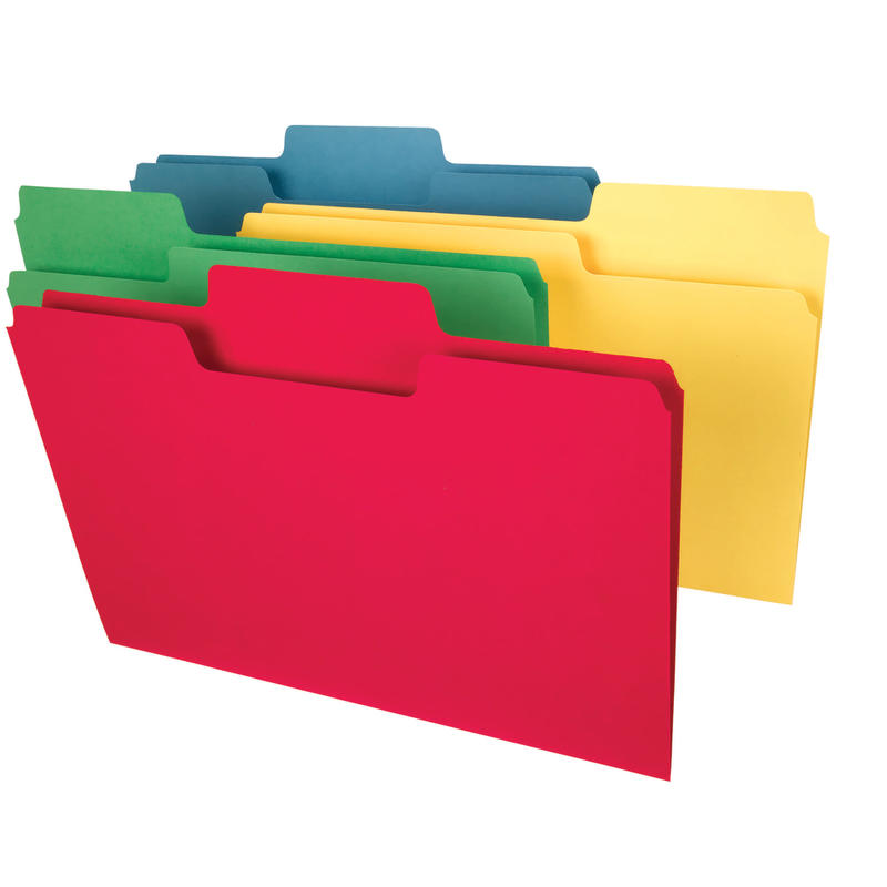 Smead SuperTab Heavyweight File Folders, Legal Size, Assorted Colors, Box Of 50 (Min Order Qty 2) MPN:15410