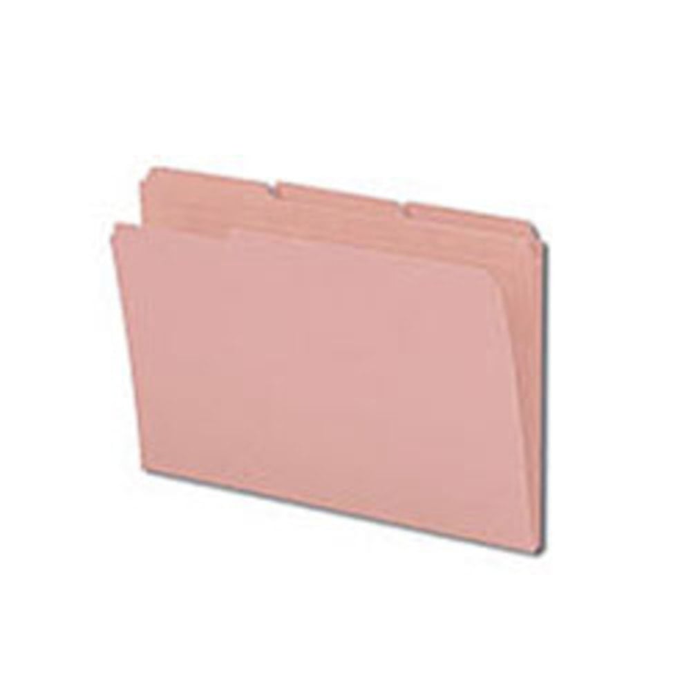 Smead 1/3-Cut 2-Ply Color File Folders, Legal Size, Pink, Box Of 100 MPN:17634