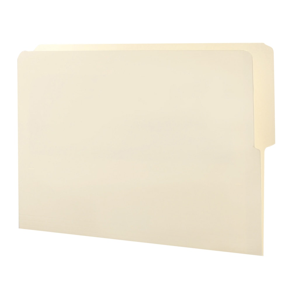 Smead File Folders With Reinforced End Tabs, 1/2-Cut Top Right, Letter Size, Manila, Box Of 100 (Min Order Qty 2) MPN:24127