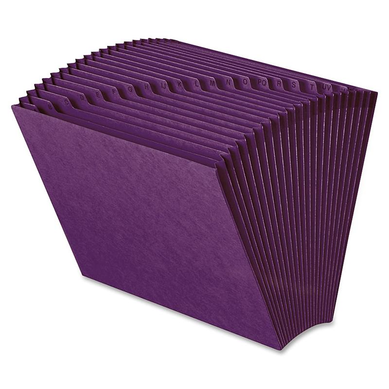 Smead Expanding A-Z Files Without Flap, Letter Size, 7/8in Expansion, Purple (Min Order Qty 3) MPN:70721