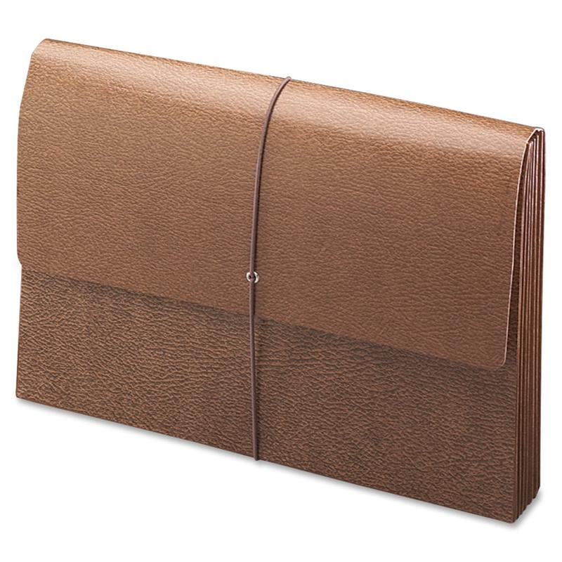 Smead Leather-Like Expanding Wallet, Legal Size, 5 1/4in Expansion, Tyvek Lined, 30% Recycled, Brown (Min Order Qty 5) MPN:71376