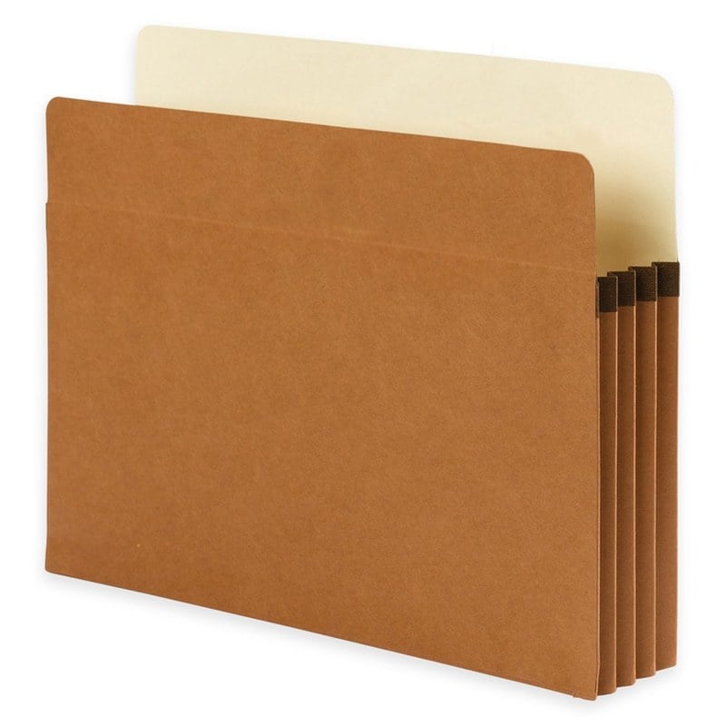 Smead SuperTab File Pockets, Straight Cut, Letter Size, 30% Recycled, Redrope, Box Of 25 (Min Order Qty 3) MPN:73230