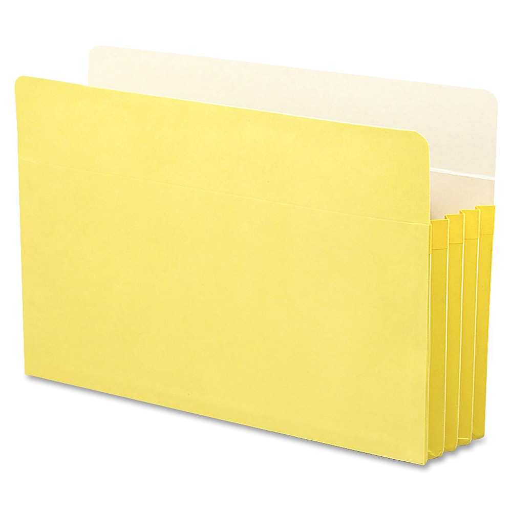 Smead Color Top-Tab File Pockets, Legal Size, 3 1/2in Expansion, Yellow (Min Order Qty 13) MPN:74233