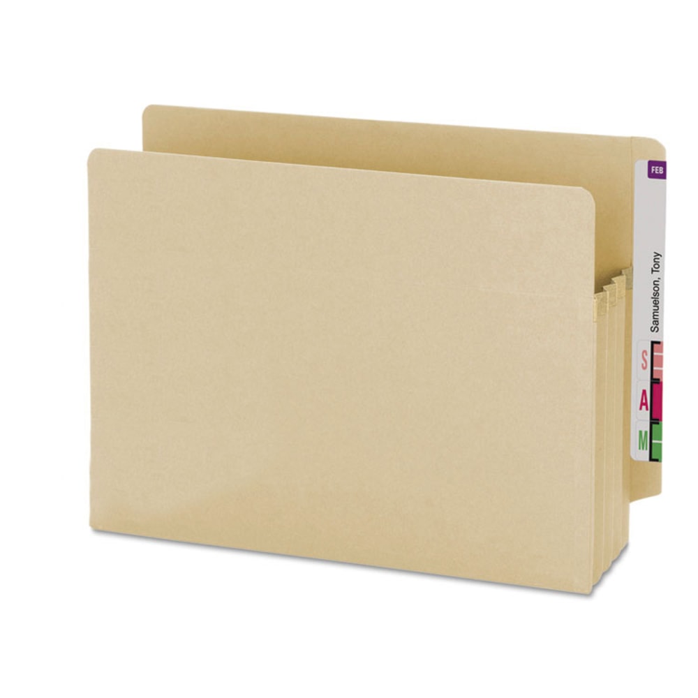 Smead TUFF End-Tab File Pockets, 3 1/2in Expansion, Letter Size, Manila, Box Of 10 (Min Order Qty 2) MPN:75150