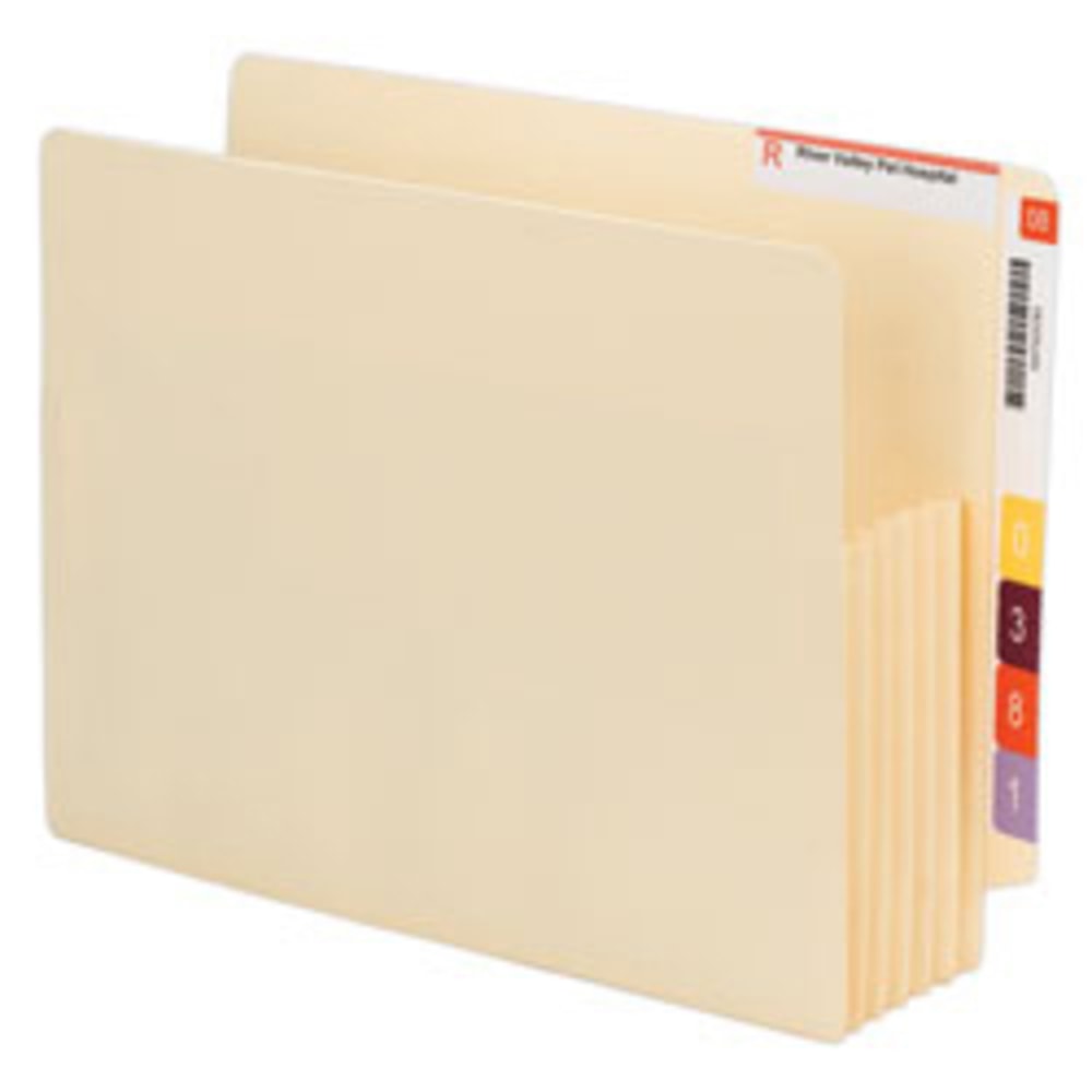 Smead End-Tab Convertible File Pockets, 3 1/2in Expansion, Letter Size, Manila, Pack Of 10 (Min Order Qty 2) MPN:75165