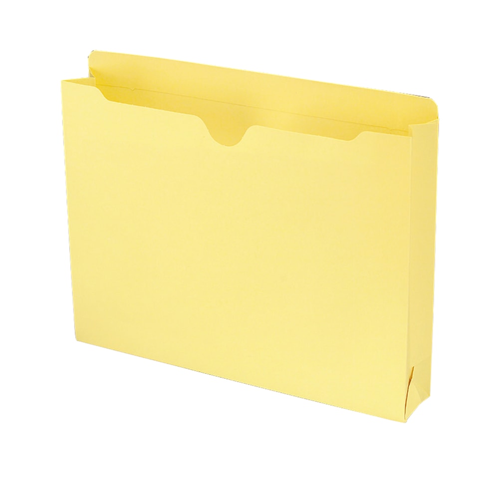 Smead Expanding Reinforced Top-Tab File Jackets, 2in Expansion, Letter Size, Yellow, Box Of 50 MPN:75571