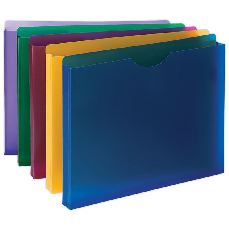 Smead Poly Expanding File Jackets, Assorted Colors, Pack Of 10 (Min Order Qty 8) MPN:89610